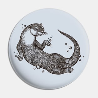 Swimming Otter Pin