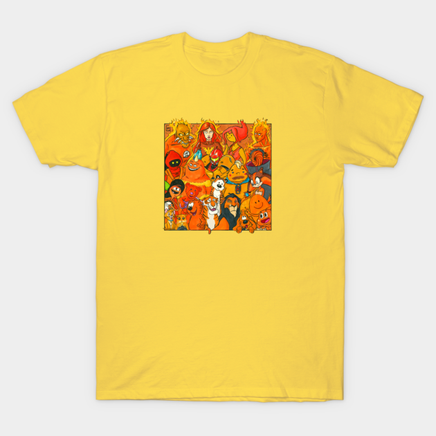 Orange Team 2 - Cartoon - T-Shirt