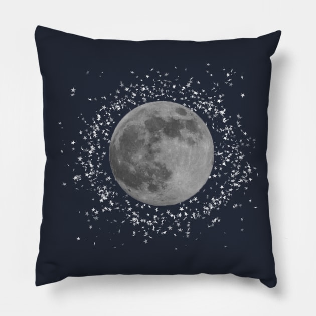 Moon and Stars Pillow by SeascapeArtist