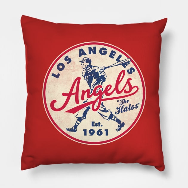 Old Style Los Angeles Angels by Buck Tee Pillow by Buck Tee