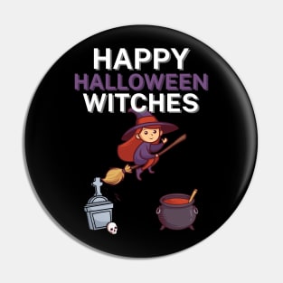 Happy halloween witches Pin