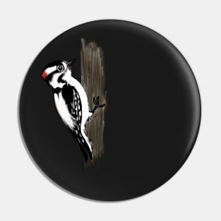 Downy Woodpecker Pin