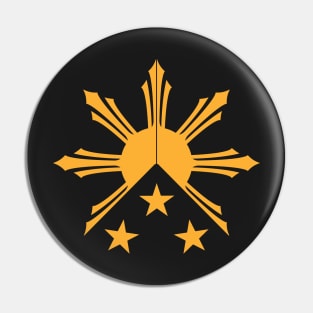 Tribal Philippines Filipino Sun and Stars Flag by AiReal Apparel Pin