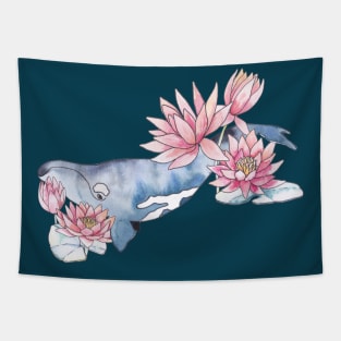 Whales and Water Lilies Tapestry