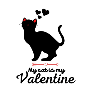 My cat is My Valentine, Valentine's Day T-Shirt