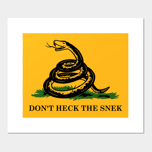 Don T Heck The Snek Snake Meme Funny Affiche Et Impression D Art Teepublic Fr