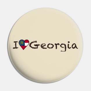 I Love Georgia Pin