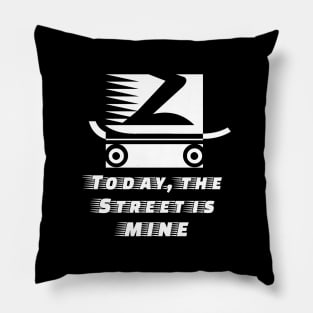 The road belongs to the skater - designer shirt Pillow