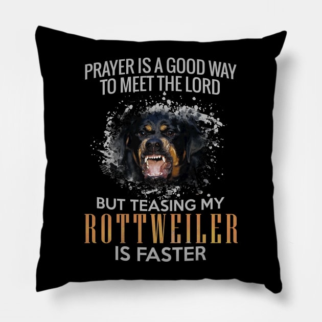 Rottweiler  - Metzgerhund Pillow by Nartissima