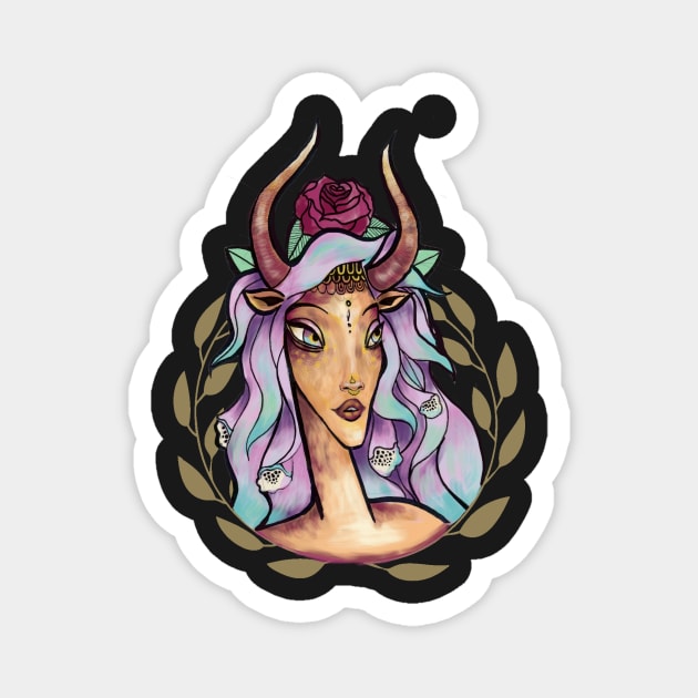 Magical Taurus Zodiac Magnet by Sloosh