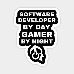 Software Developer By Day Gamer By Night Magnet