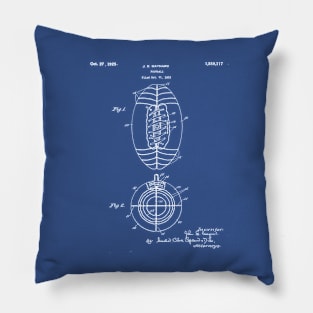 American Football Patent - Football Art - Blueprint Pillow