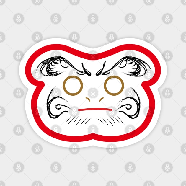 Japanese Daruma doll. Daruma lucky face Magnet by alterkiri