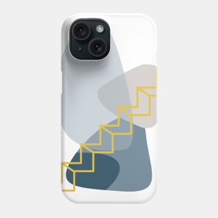 Golden Stairs Abstract Line Art Phone Case