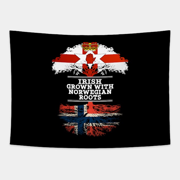 Northern Irish Grown With Norwegian Roots - Gift for Norwegian With Roots From Norway Tapestry by Country Flags