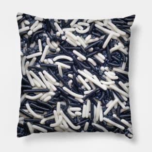 Black and White Zebra Sprinkles Candy Photograph Pillow