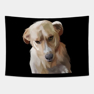 cynical dog stare-vector art Tapestry