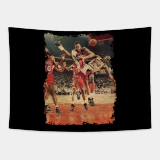 Michael Jordan Taking a Hard Foul From Rick Mahon, 1990 Tapestry