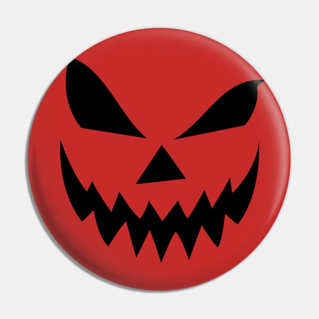 Scary Jack O' Lantern Pumpkin Face Pin by Elvdant