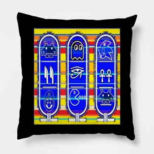 Gamer Egyptian hieroglyphs by LowEndGraphics Pillow