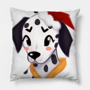 Cute Dalmatian Drawing Pillow
