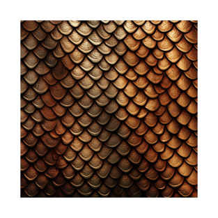 Bronze Dragon Skin Pattern - Dragon Scales T-Shirt