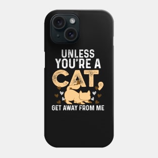 Funny Cat Quarantine Design for Introverts Introvert Tee Cat Lover Gift Phone Case