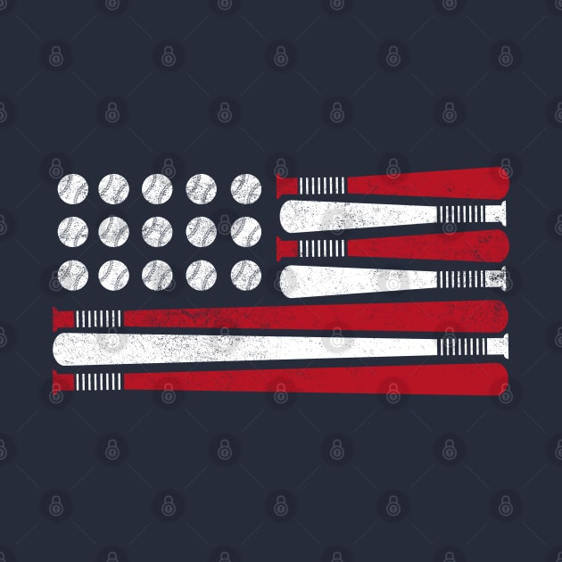 American Flag Patriotic Baseball Design by TeeShirt_Expressive