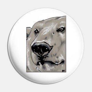 Polar Bear Head Pin