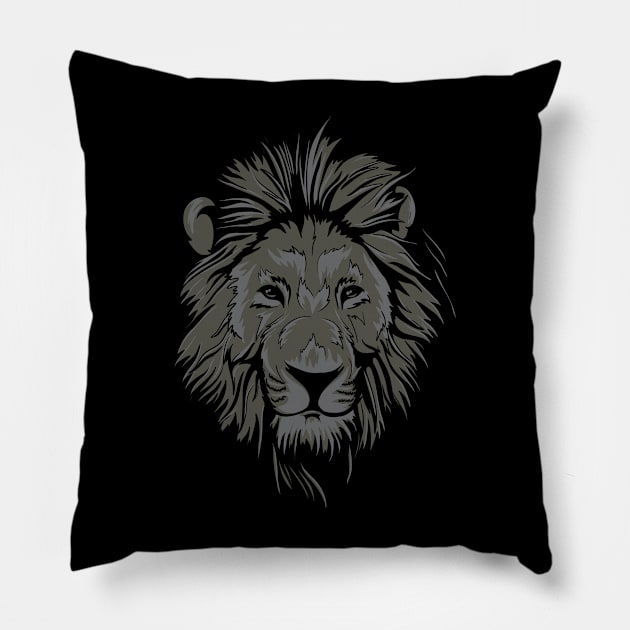 Shadow lion Pillow by Transcendexpectation