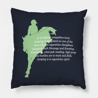 I'd rather be Jumping Definition Hunt Seat Jumper Equestrian Sport Pillow