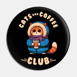 Cats and Coffee Club Pin