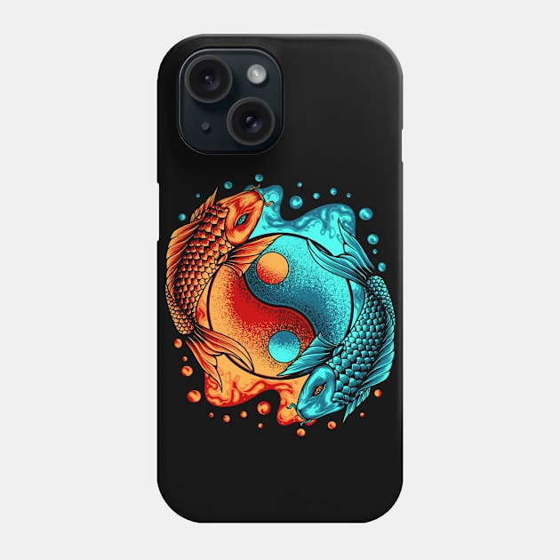 Koi Fish Yin Yang Phone Case by SLAG_Creative