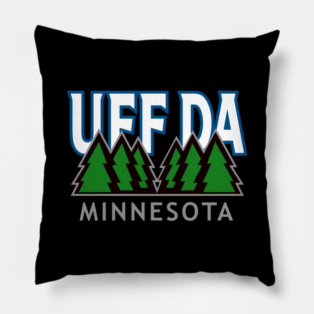 UFF DA Wolves Pillow by miniBOB