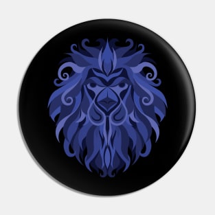 Leo Zodiac Sign - Blue Pin