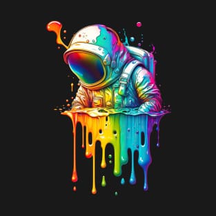 Melting Rainbow Astronaut T-Shirt