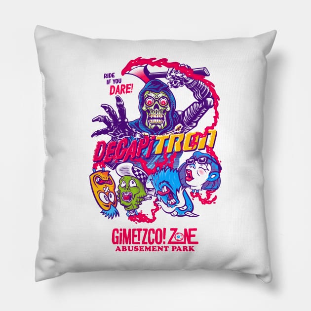 Decapitron G’Zap! Front/back Pillow by GiMETZCO!