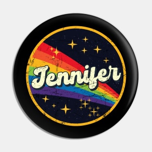 Jennifer // Rainbow In Space Vintage Grunge-Style Pin