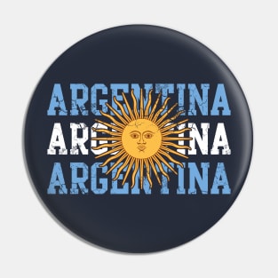 Argentina Flag Design Family Heritage Home Pin