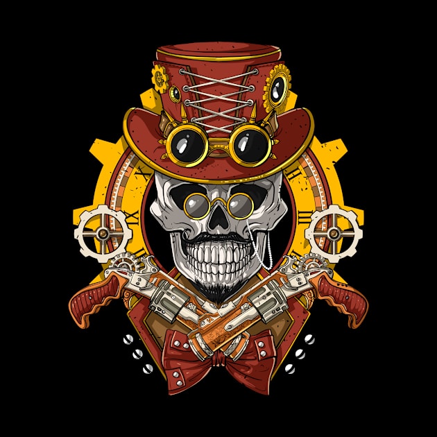 Steampunk Skull by underheaven