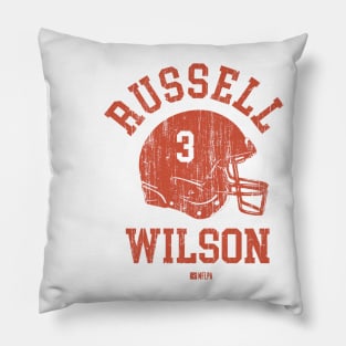 Russell Wilson Denver Helmet Font Pillow