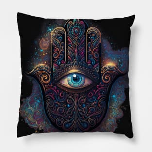 Hamsa Mandala Pillow