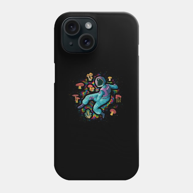 Psychedelic Astronaut Funny Astronomy Gift Phone Case by CatRobot