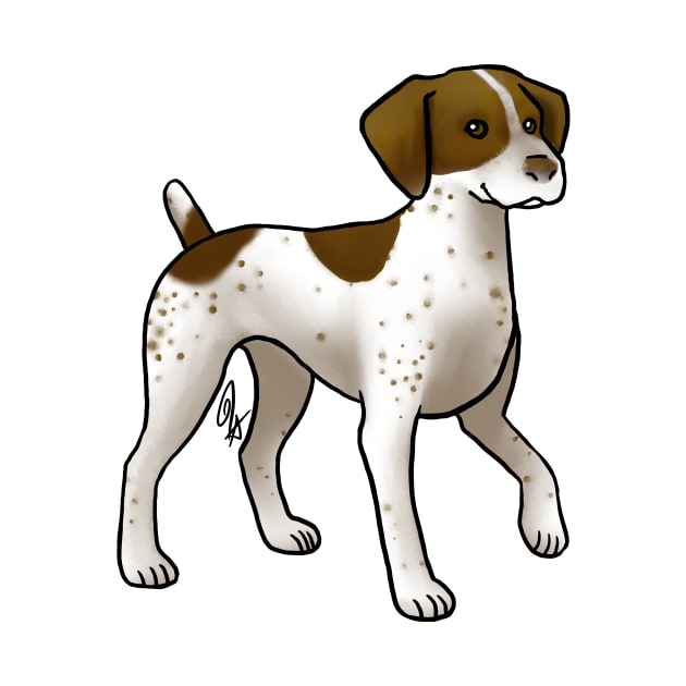 Dog - German Shorthaired Pointer - Liver White Patched by Jen's Dogs Custom Gifts and Designs