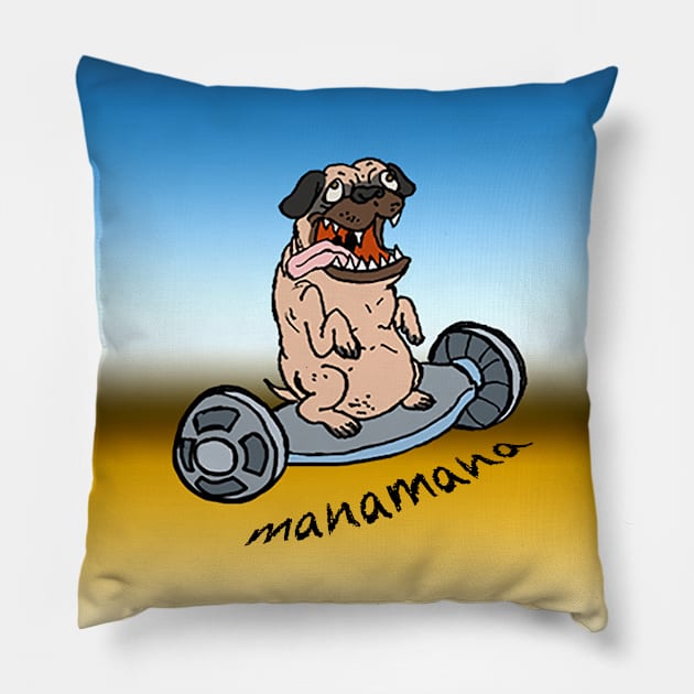 Rockin Rollin Pug Pillow by ZandroLex