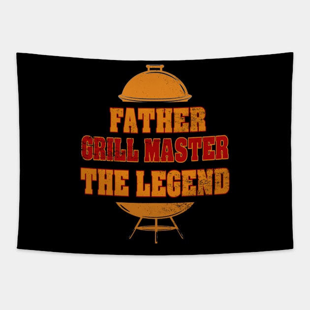 Men Father Grillmaster Legend Gift Tapestry by chilla09