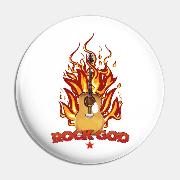 Acoustic Rock God Pin by nickemporium1