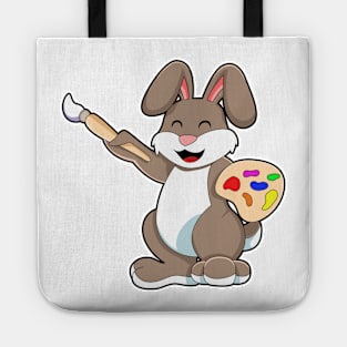 Rabbit as Painter with Brush & Paint Tote