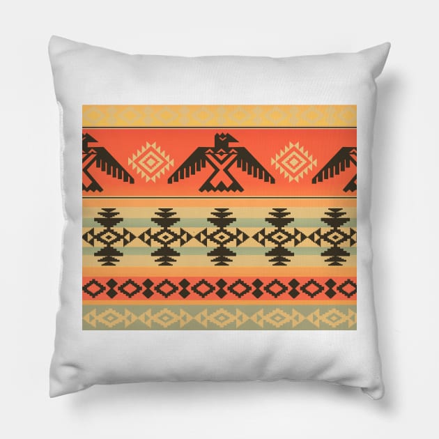 The Desert Eagle | Native American Pattern Pillow by wildtribe