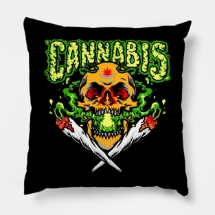 Cannabis skull Pillow